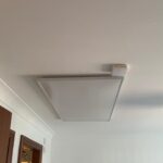 infrared heating panel installed on the ceiling