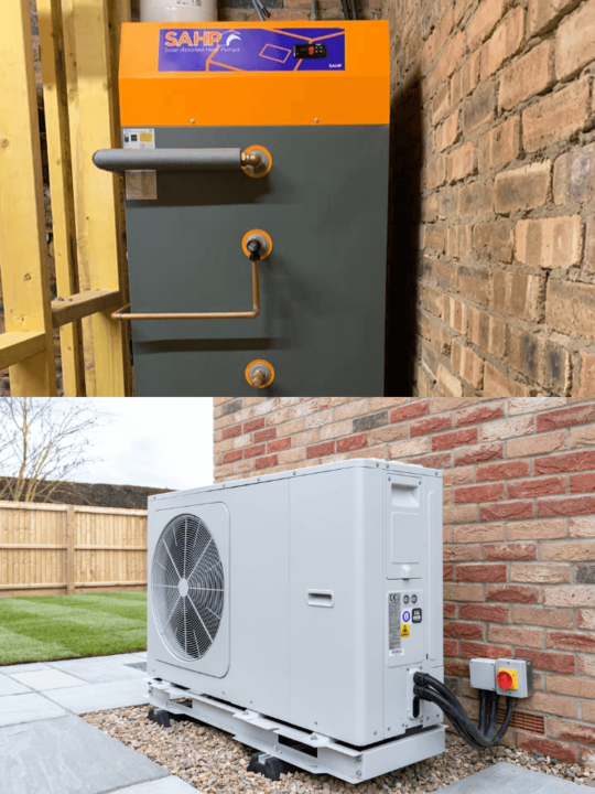 Solar assisted and air source heat pumps