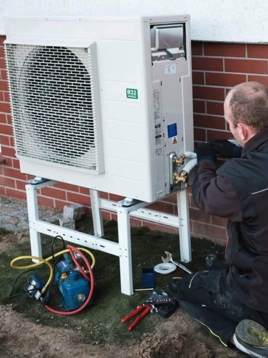 Installation of Air Source Heat Pump