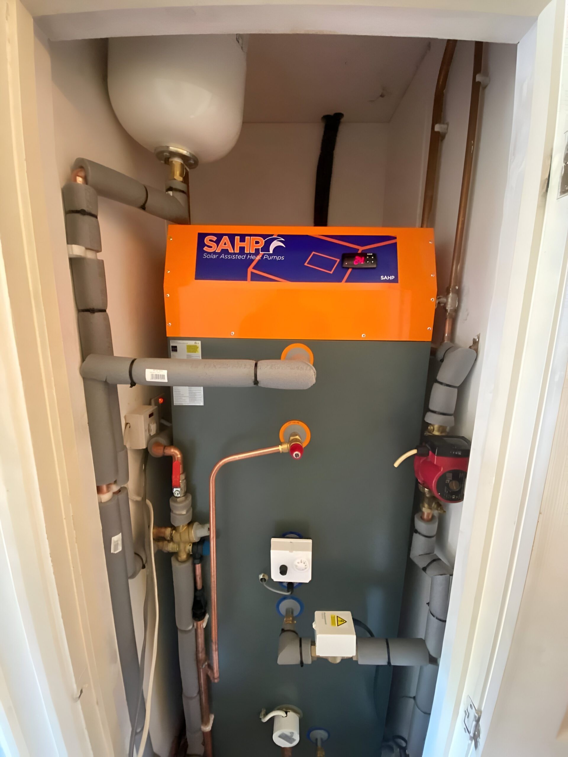 solar assisted heat pump installed