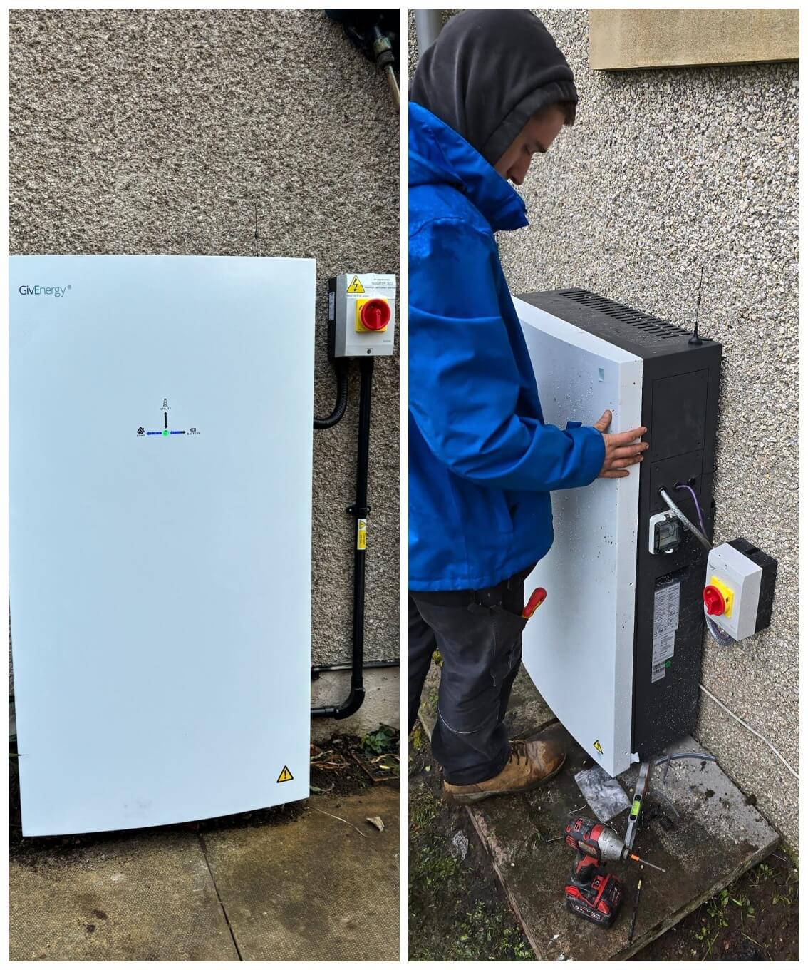Solar battery storage unit professionally installed in a home, providing a reliable and sustainable energy solution.
