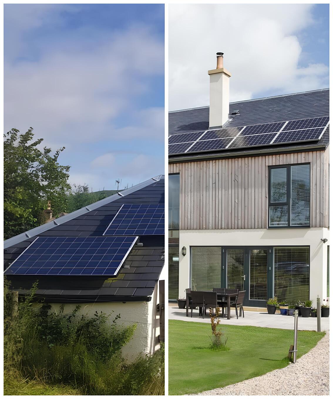 Expert installation of high-performance solar panels on a roof, providing an eco-friendly and cost-effective energy solution.