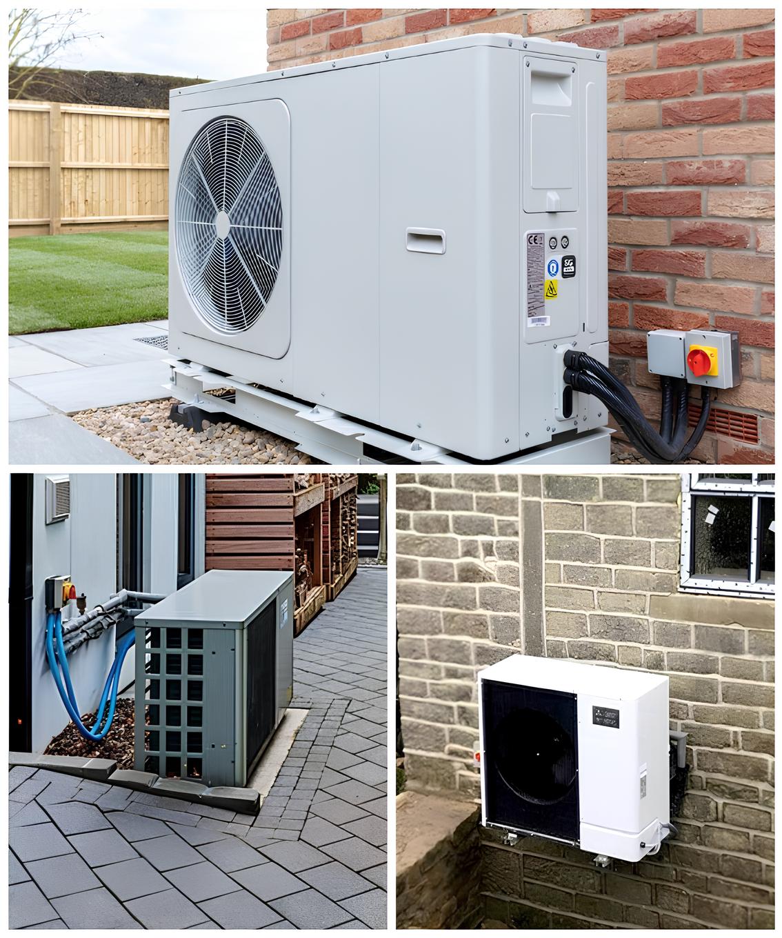 Durable air source heat pump system installed outdoors, built for long-term energy savings and year-round climate control.