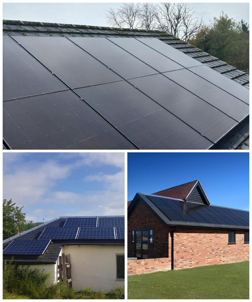 Solar panels expertly installed by professionals, ensuring optimal efficiency and seamless integration with home energy systems.