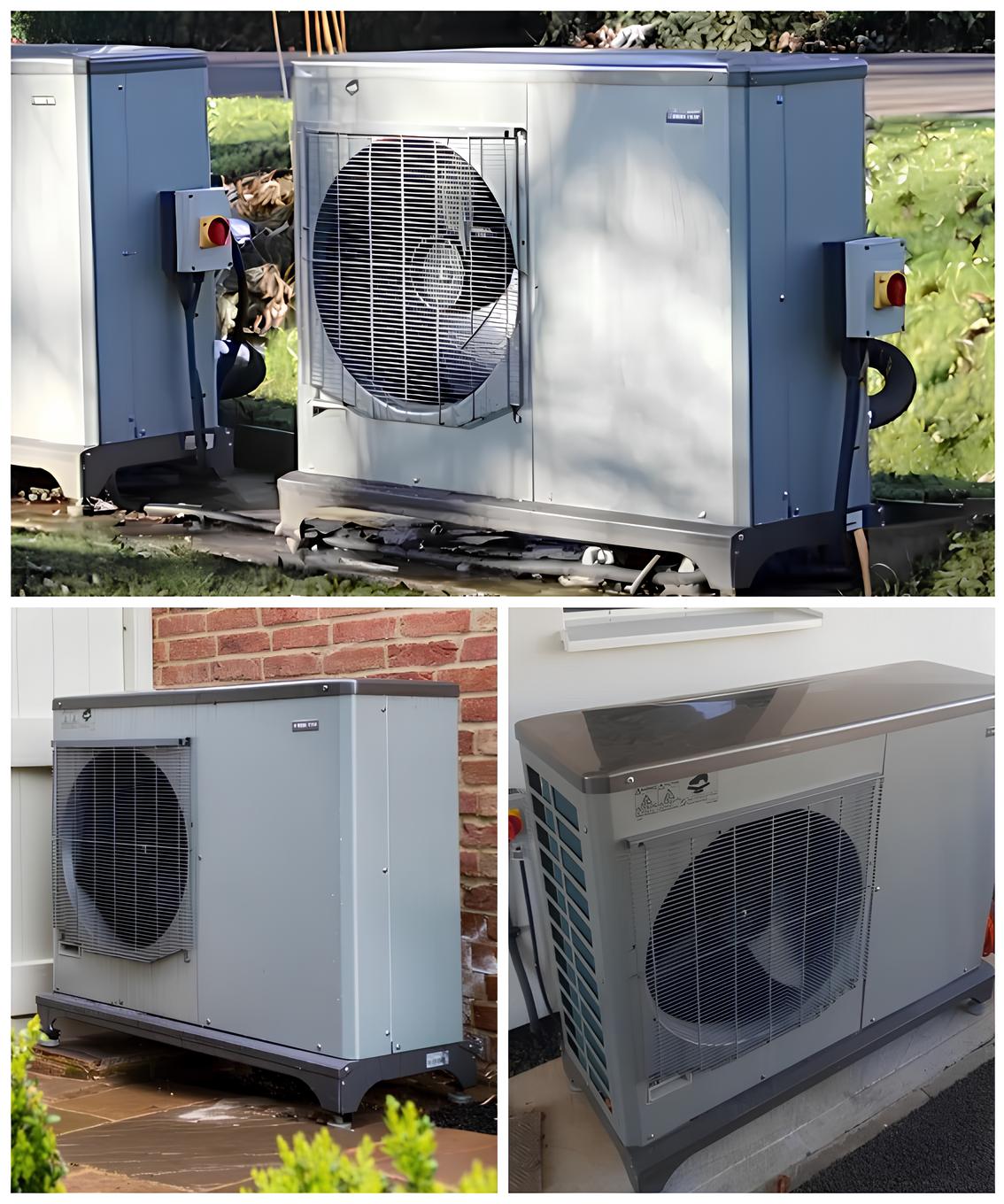 Eco-friendly air source heat pump installation with a modern design, enhancing energy savings while complementing contemporary home exteriors.