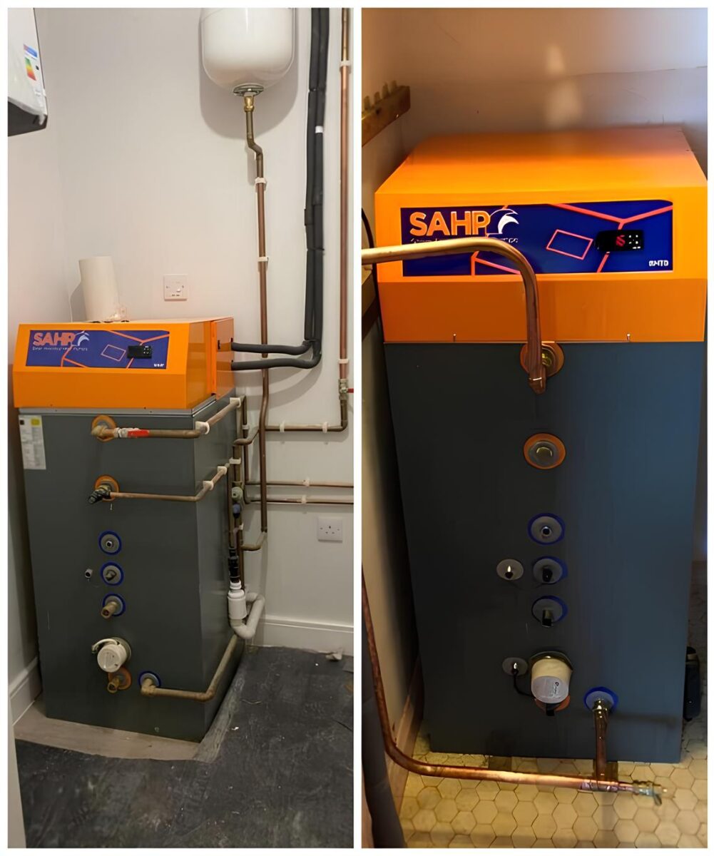 Professionally installed solar-assisted heat pump system delivering energy-efficient heating with expert precision