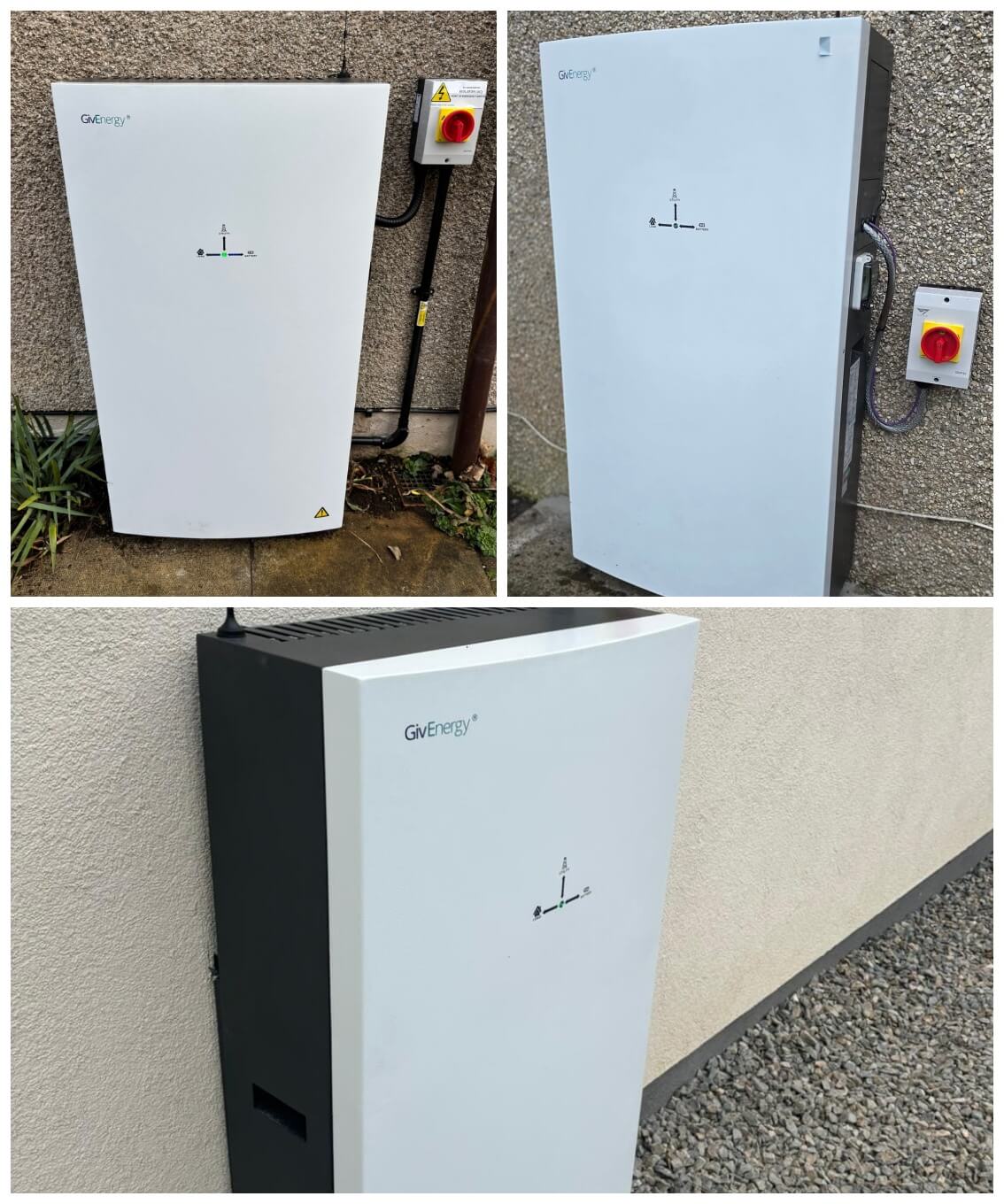 Solar battery storage system installed at the exterior corner of a house, maximizing space and energy independence.